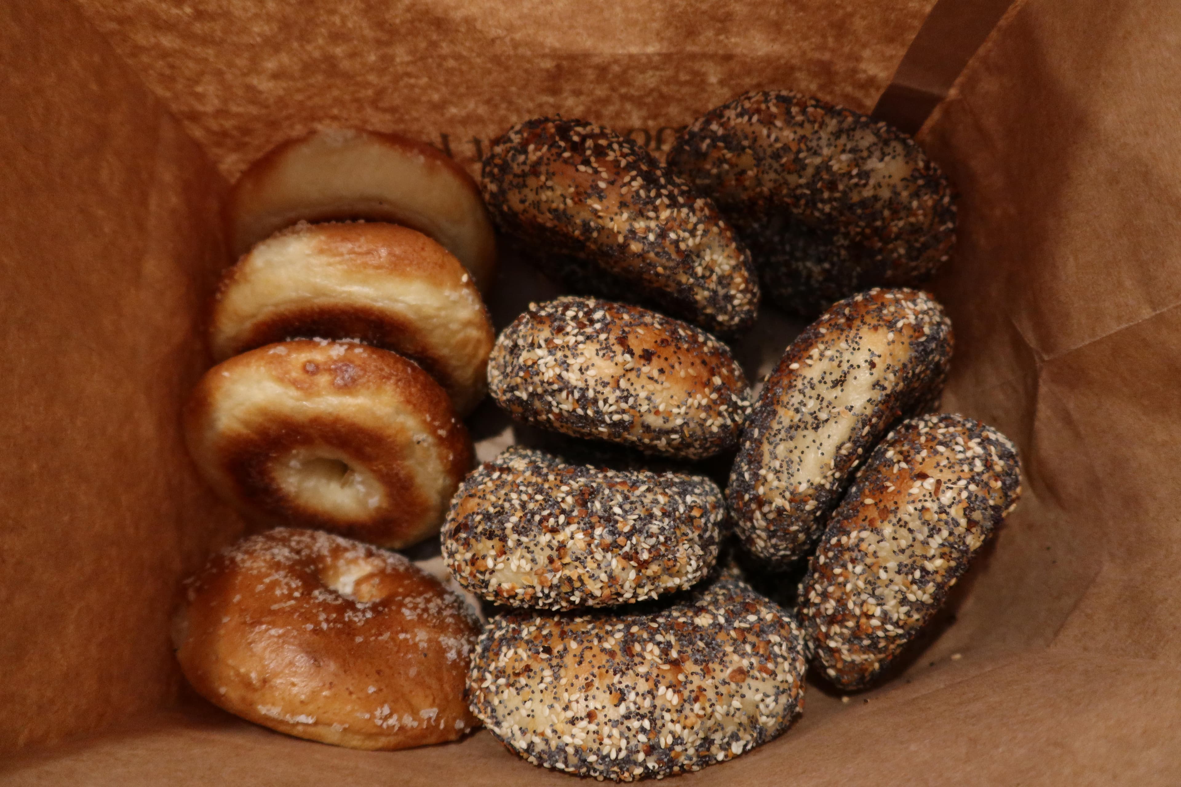 a photo of popup bagels salty ones